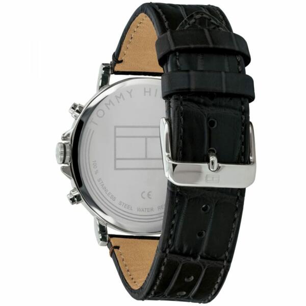 TOMMY HILFIGER LEATHER BLACK - BLACK DIAL image 2