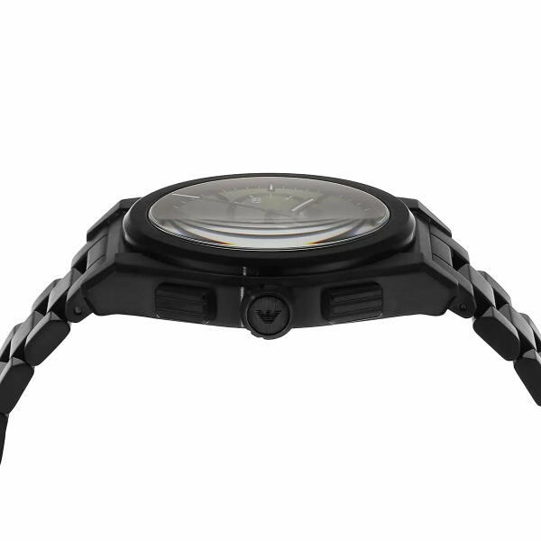 EMPORIO ARMANI METAL BLACK - GREEN DIAL image 4