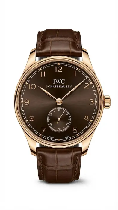 IWC PORTUGIESER - LEATHER BROWN - BROWN DIAL - ROSE GOLD ACCENT - MQ image 0