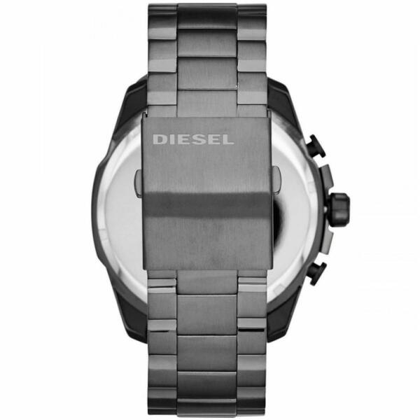 DIESEL MEGA CHIEF GREY METAL BLUE DIAL image 3