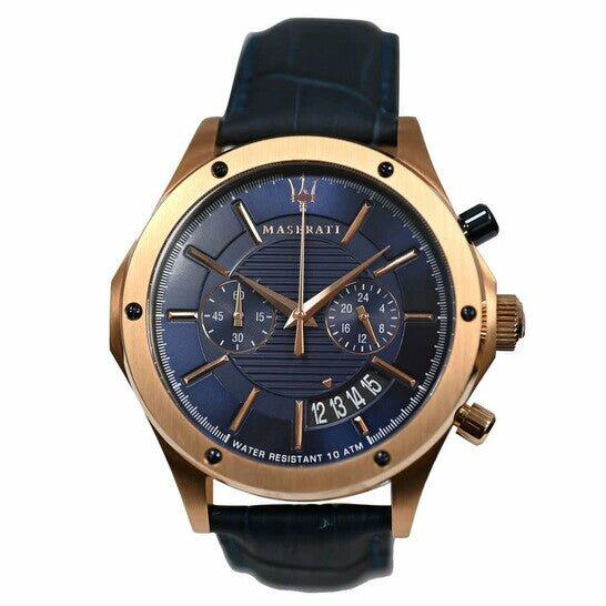 MASERATI LEATHER NAVY FRAME ROSE GOLD image 0