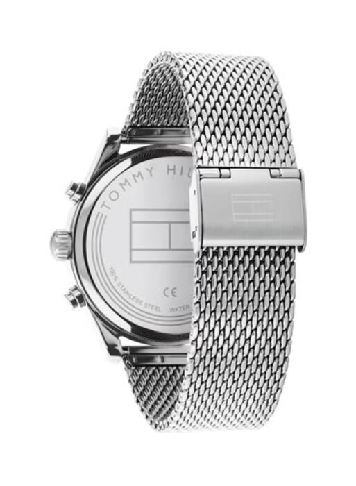 TOMMY METAL SILVER - BLUE DIAL - CHRONOGRAPH image 1