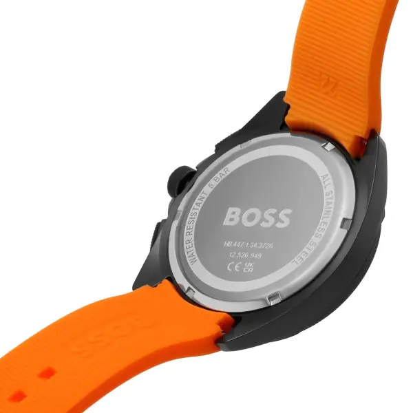BOSS ORANGE RUBBER - BLACK DIAL - CHORONOGRAPH image 4