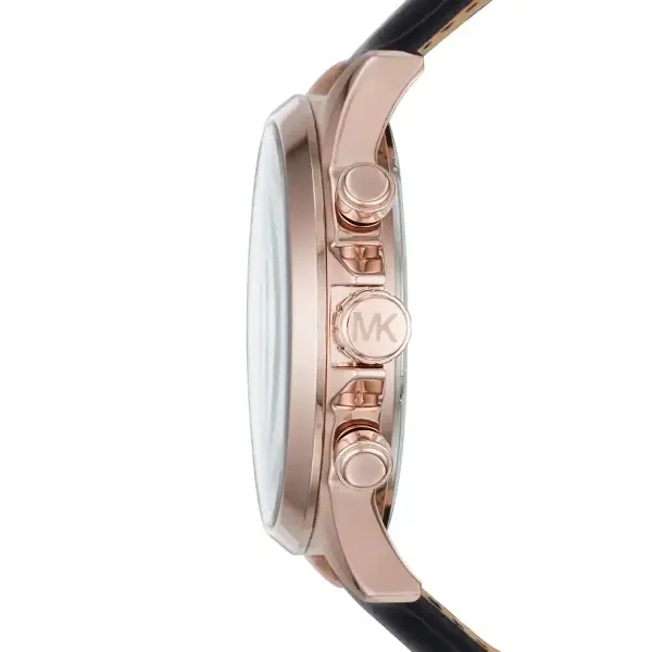 MICHEAL KORS LEATHER BLACK - BLACK DIAL  image 4
