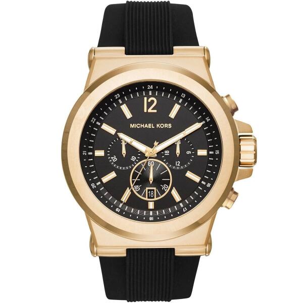 MICHEAL KORS BLACK RUBBER - BLACK DIAL  image 0