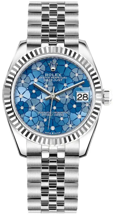 ROLEX DATE JUST BLUE DIAL WITH DIMOND 31 MM  image 0