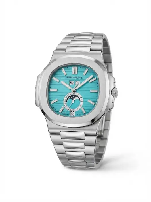  PATEK PHILIPPE NAUTILUS ANNUAL CALENDAR MOON PHASE DATE (TIFFANY) - MQ image 0