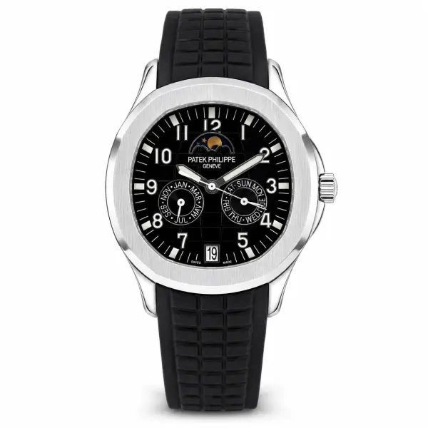 PATEK PHILIPPE NAUTILUS Perpetual calendar MOON PHASE (BLACK RUBER) - MQ image 0