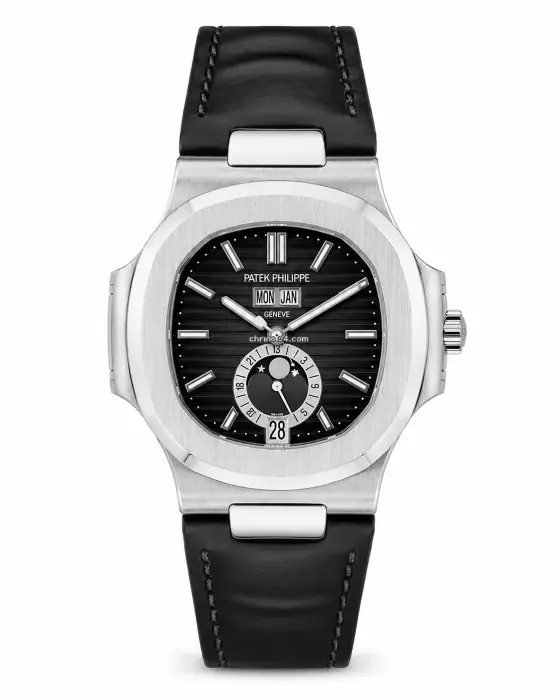 PATEK PHILIPPE NAUTILUS ANNUAL CALENDAR MOON PHASE (BLACK) - MQ image 0