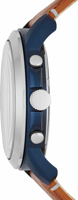 FOSSIL LEATHER BROWN FRAME NAVY - NAVY DIAL image 1