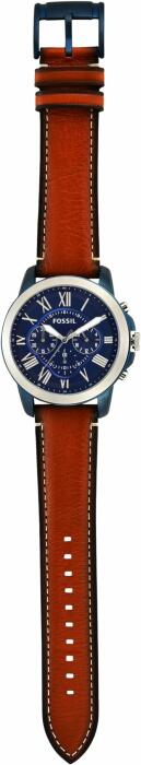 FOSSIL LEATHER BROWN FRAME NAVY - NAVY DIAL image 2