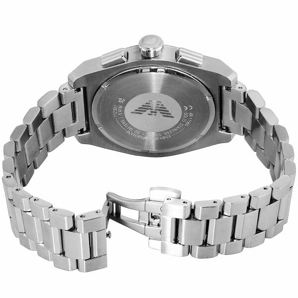 ARMANI METAL SILVER BLACK DIAL-AR11560 image 5