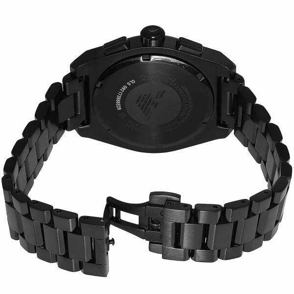 EMPORIO ARMANI METAL BLACK - GREEN DIAL image 5