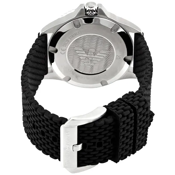 EMPORIO ARMANI BLACK RUBBER - BLACK DIAL image 3