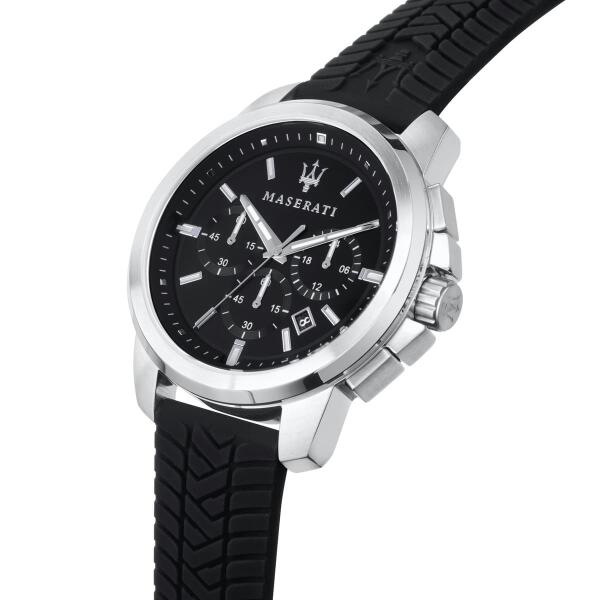 MASERATI BLACK RUBBER - BLACK DIAL image 1