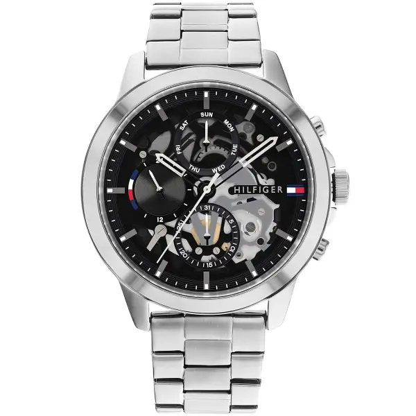 TOMMY METAL SILVER - BLACK DIAL CRONOGRAPH-1710477 image 0