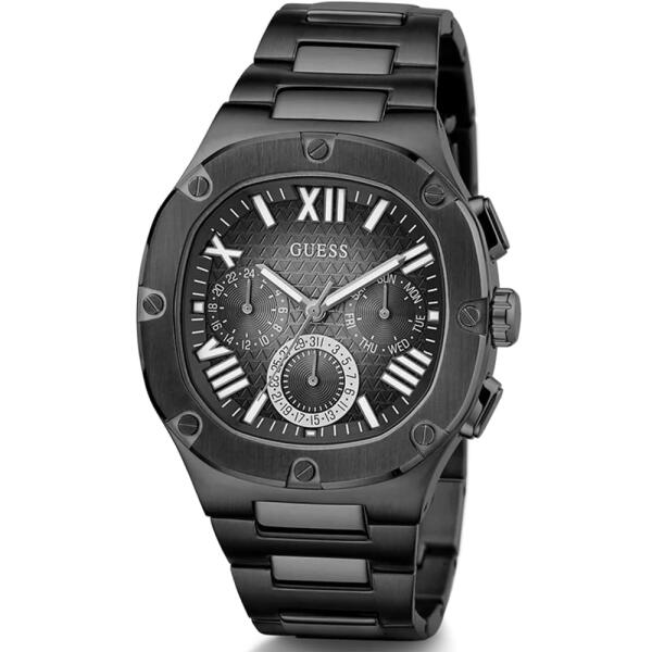 GUESS METAL BLACK - BLACK DIAL - WHITE ACCENT image 1