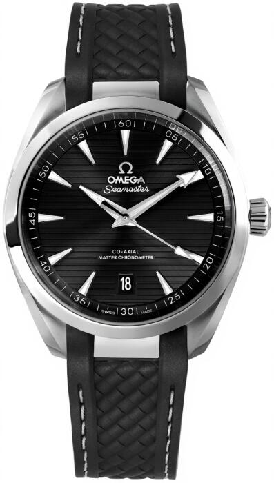 OMEGA AQUA TERRA BLACK RUBBER - MQ image 0