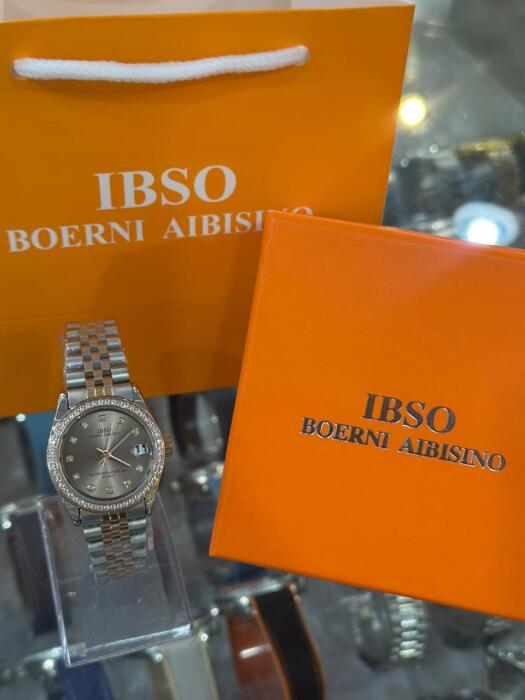  IBSO TWO TONE SILVER X ROSEGOLD GREY DIAL WITH DIAMOND image 1