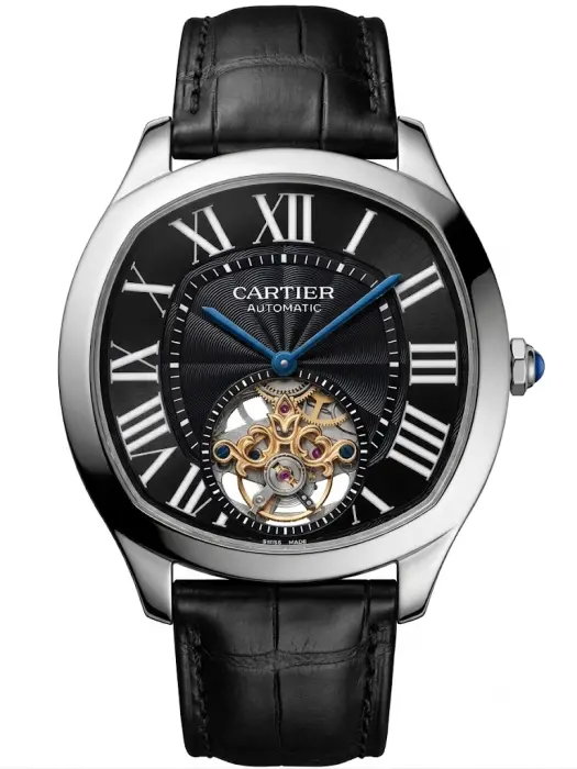 CARTIER DRIVE - LEATHER BLACK - BLACK DIAL - MQ  image 0