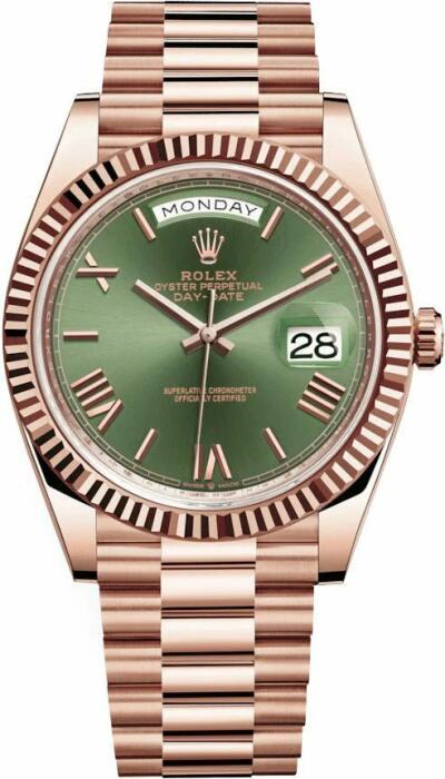 ROLEX DAY-DATE ROSE GOLD GREEN DIAL - MQ image 0
