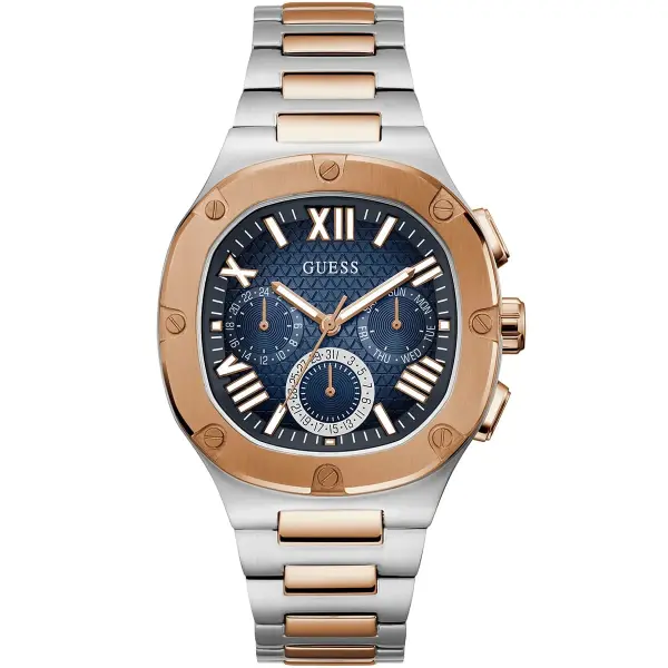 GUESS TWO TONE - BLUE DIAL - CHRONOGRAPH image 0