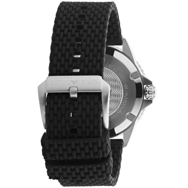 EMPORIO ARMANI BLACK RUBBER - BLACK DIAL image 1