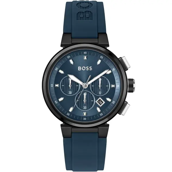 BOSS BLUE  RUBBER - BLUE DIAL image 0