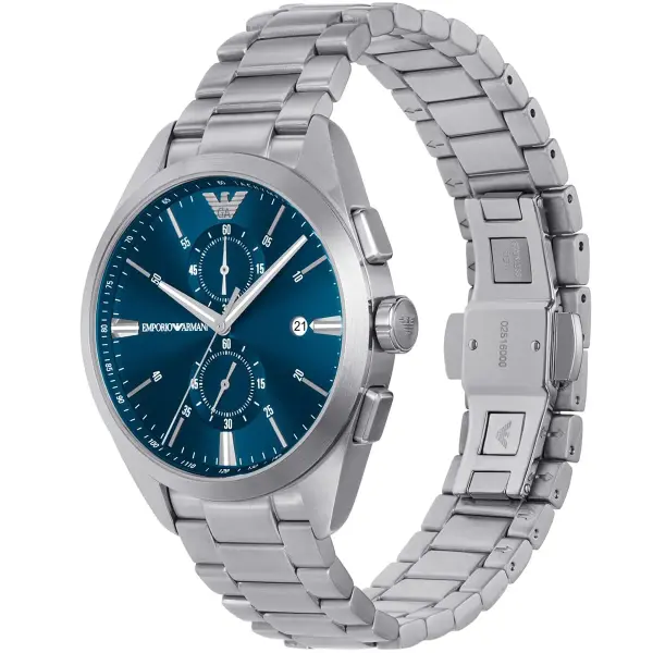 ARMANI METAL SILVER - NAVY DIAL - SILVER ACCENT  image 1