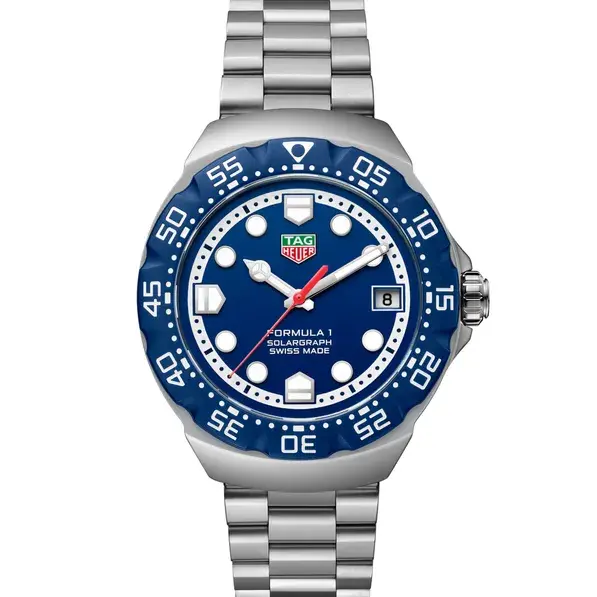 AG Heuer Formula 1 Solargraph watch with a blue dial  image 0