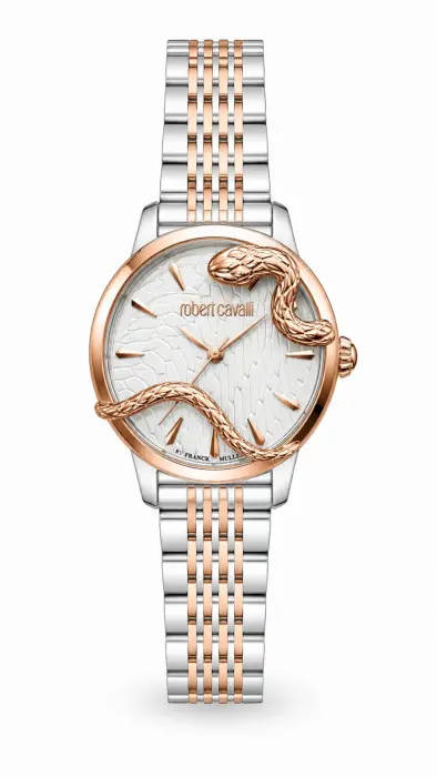 ROBERTO CAVALI FOR HER TWO TONE ROSE GOLD WITH WHITE DIAL  image 0