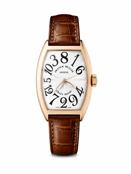 FRANCK MULLER CRAZY HOURS WHITE DIAL BROWN LEATHER R  image 0