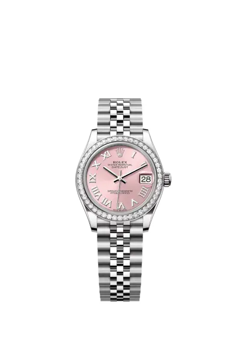 DATE JUST SILVER BINK DIAL WITH DIAMOND FRAME ROMAN DIAL  31Mm-SC  image 0