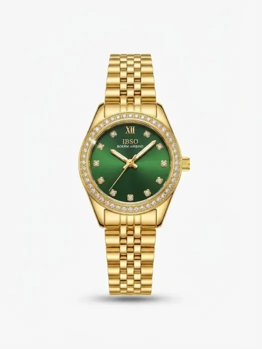IBSO GOLD METAL - GREEN DIAL   image 0