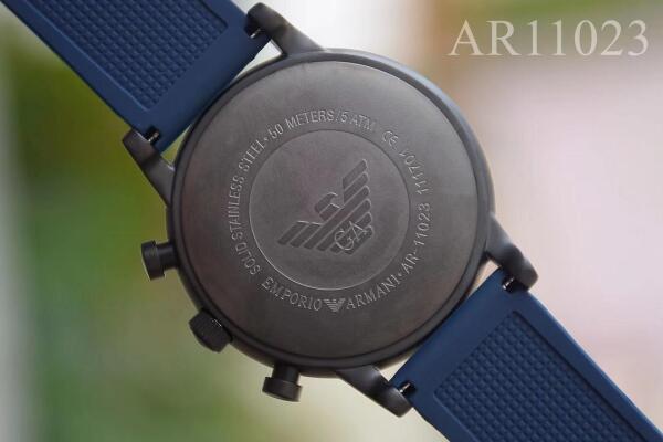 ARMANI RUBBER NAVY - BLACK DIAL - BLUE ACCENT  image 1