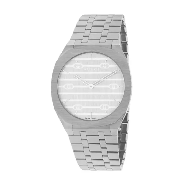 GUCCI 25 H WATCH , 38 MM WHITE DIAL  image 0