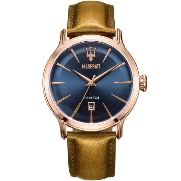 MASERATI LEATHER YELLOW  NAVY DIAL image 0