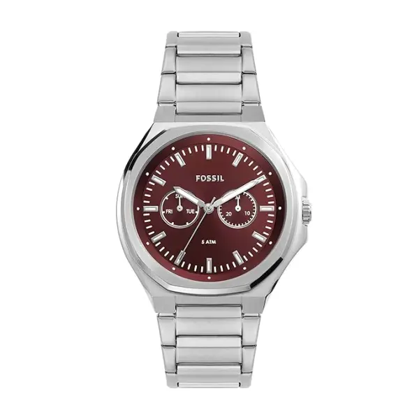 Fossil Analog Burgundy Dial Men's Watch-BQ2807 image 0