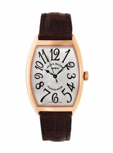FRANCK MULLER WITH BRWON LEATHER WHITE DIAL  CENTREE DURVED - R image 0