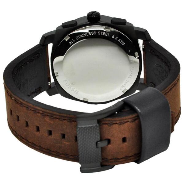 FOSSIL LEATHER BROWN FRAME BLACK - BROWN DIAL image 2