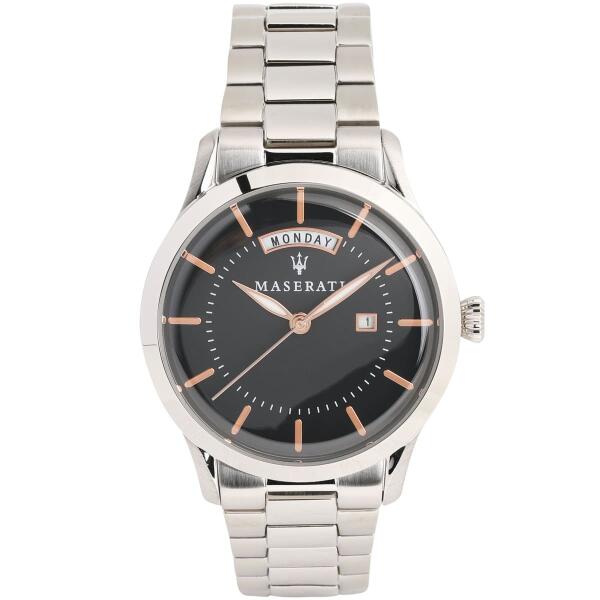 MASERATI SILVER METAL - BLACK DIAL - ROSE GOLD ACCENT  image 0