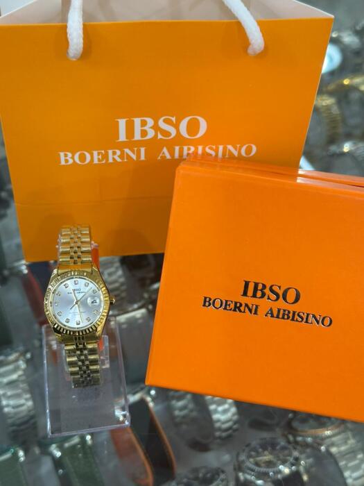 IBSO FULL GOLD WHITE DIAL WITH DIAMOND image 1