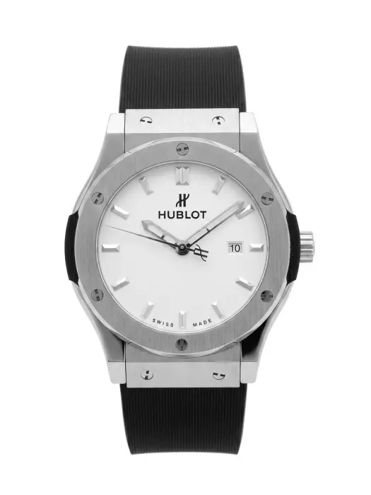HUPLOT CLASSIC FUSION - RUBBER BLACK - WHITE DIAL -  AUTOMATIC - MQ image 0
