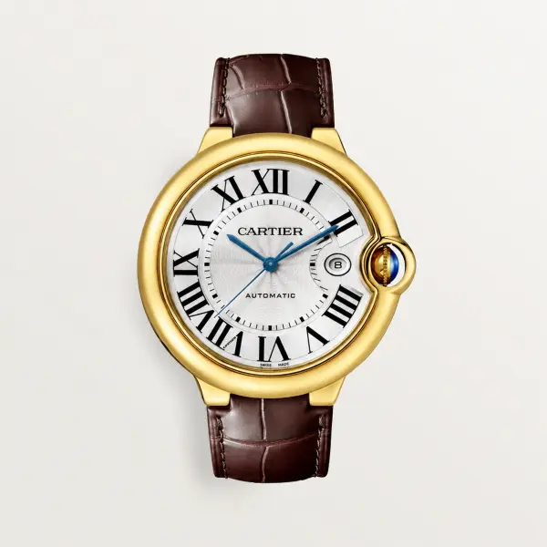 Ballon Bleu de Cartier watch frame gold white dial image 0