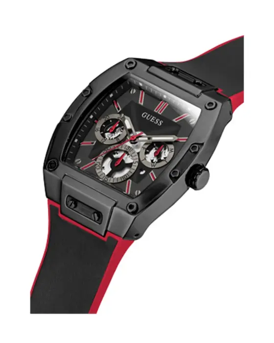 GUESS RUBBER DARK RED- BLACK DIAL - FRAME BLACK - RED CHRONOGRAPH image 2