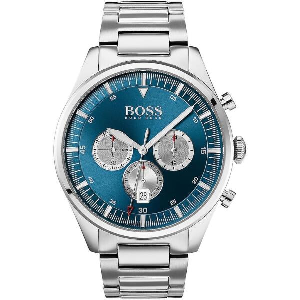 BOSS SILVER - BLUE DIAL - WHITE CRONOGRAPH image 0