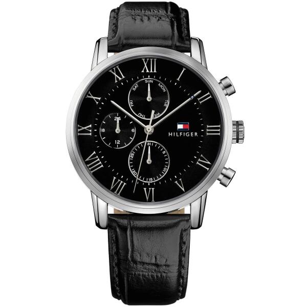 TOMMY BLACK LEATHER - BLACK DIAL CHRONOGRAPH 1791401 image 0