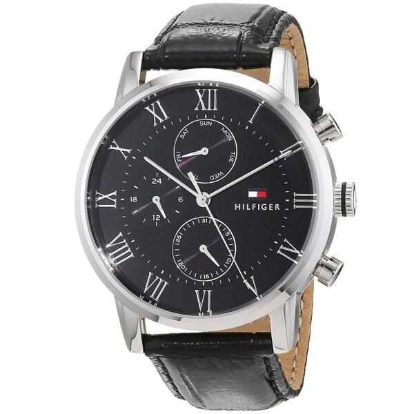 TOMMY BLACK LEATHER - BLACK DIAL CHRONOGRAPH 1791401 image 1