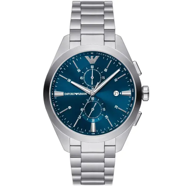 ARMANI METAL SILVER - NAVY DIAL - SILVER ACCENT  image 0