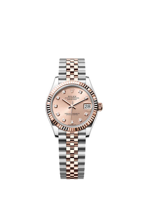 ROLEX DATEJUST ROSE GOLD - ROSE GOLDEN DIAL - DIAMOND - J - SC image 0